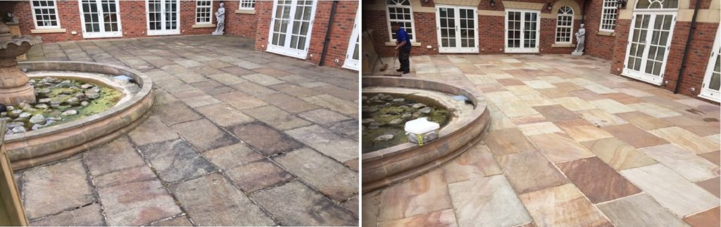 Flagstone-Patio-cleaning